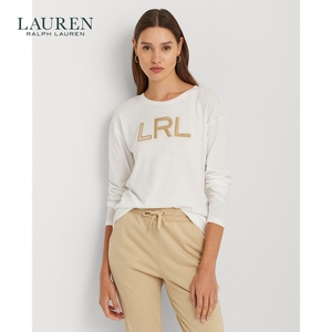 Lauren/拉夫劳伦女装 24早春宽松版徽标平纹针织长袖T恤RL61843