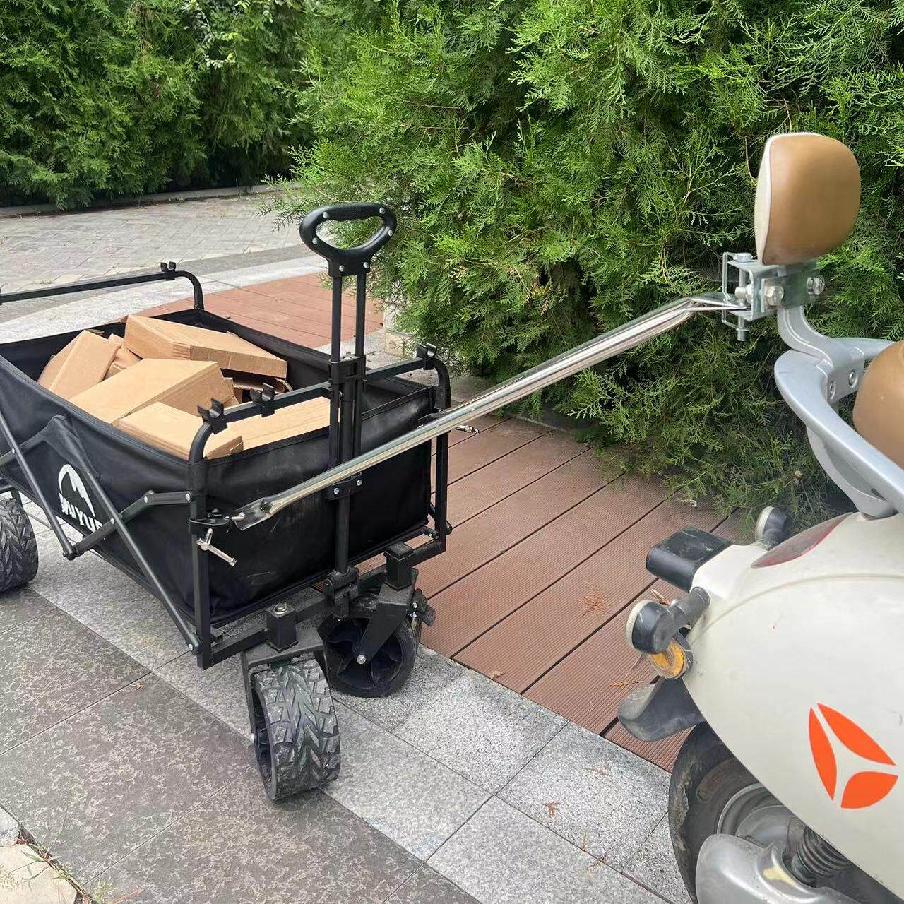 电动车拖车拖挂露营摆摊钓鱼拉货摩托车后挂小拉车小吃车挂车户外