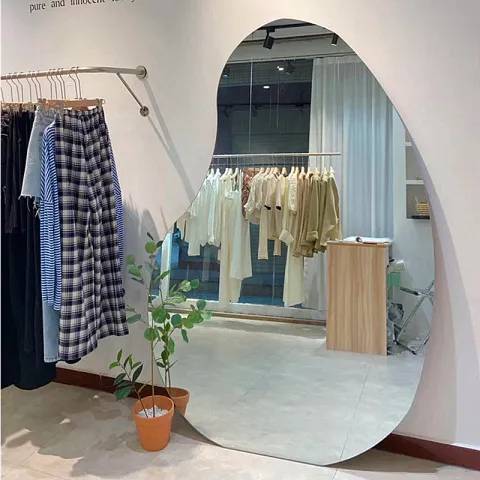 穿衣镜全身网红ins风镜子镜子试衣镜全身镜家用异形不规则落地镜