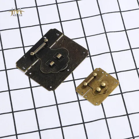 樟木老式家具圆形锁片锁仿古锁扣首饰盒搭扣箱扣箱子复古