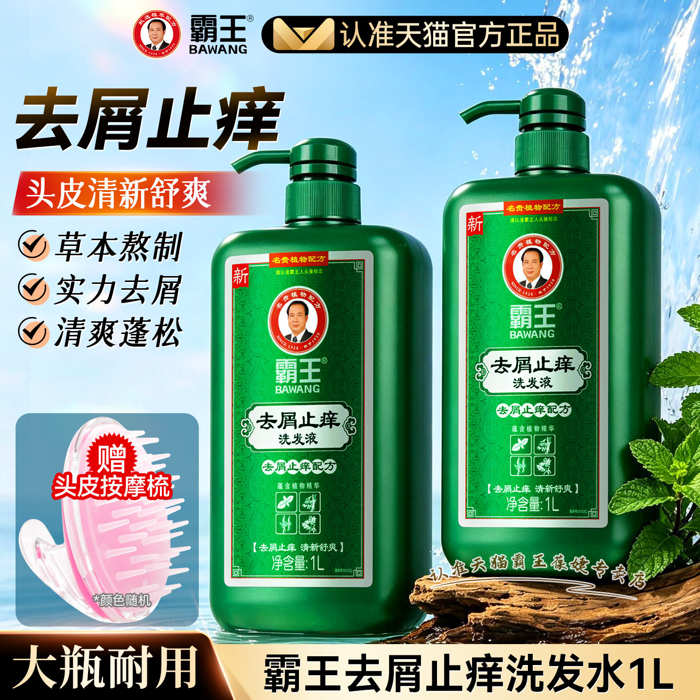 霸王去屑止痒洗发水大瓶装