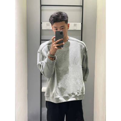 双拉链美式卫衣男袖子带拉链