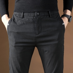 2019新款 潮休闲裤 加绒工作男裤 裤 长裤 子秋季 小脚纯棉冬季 男士 修身