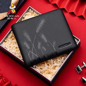 【男士礼物】稻草人钱包短款皮夹男士2026实用真牛皮送老公男友