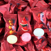 英国PULADA朴拉达水果硬糖西瓜茉莉玫瑰荔枝高颜值结婚喜糖水果糖