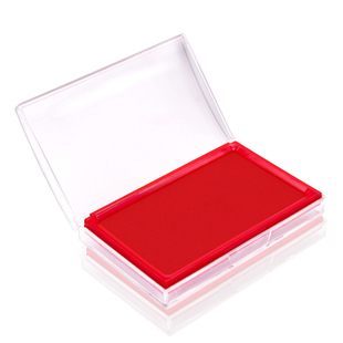 红色方形印台快干油性印泥大容量按手印油盒补充液财务盖章用印油勤为径办公用品多省 包邮