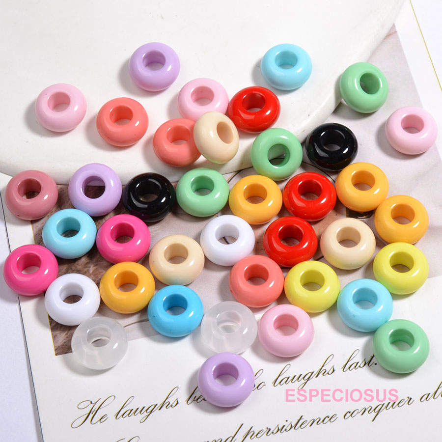 马卡龙彩色亚克力大孔车轮珠隔珠