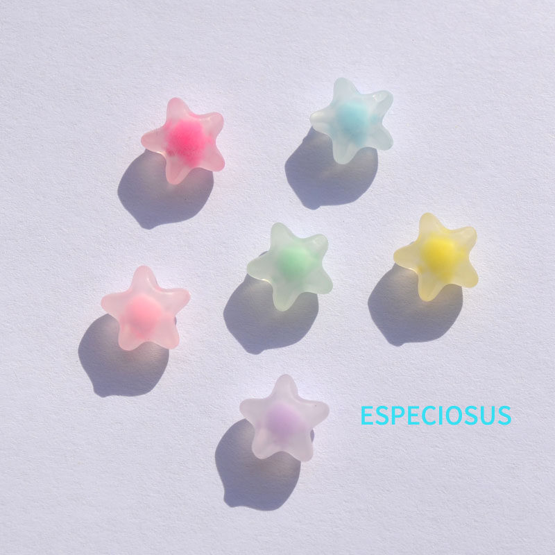 透明磨砂亚克力五角星饰品配件