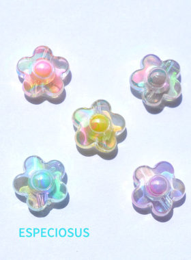 diy幻彩亚克力透明电镀五瓣花