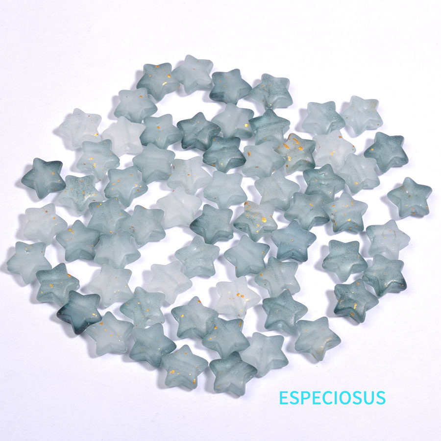 thumbnail for Nute color acrylic pentagram star loose beads DIY jewelry accessories gilt gradient star bracelet beads