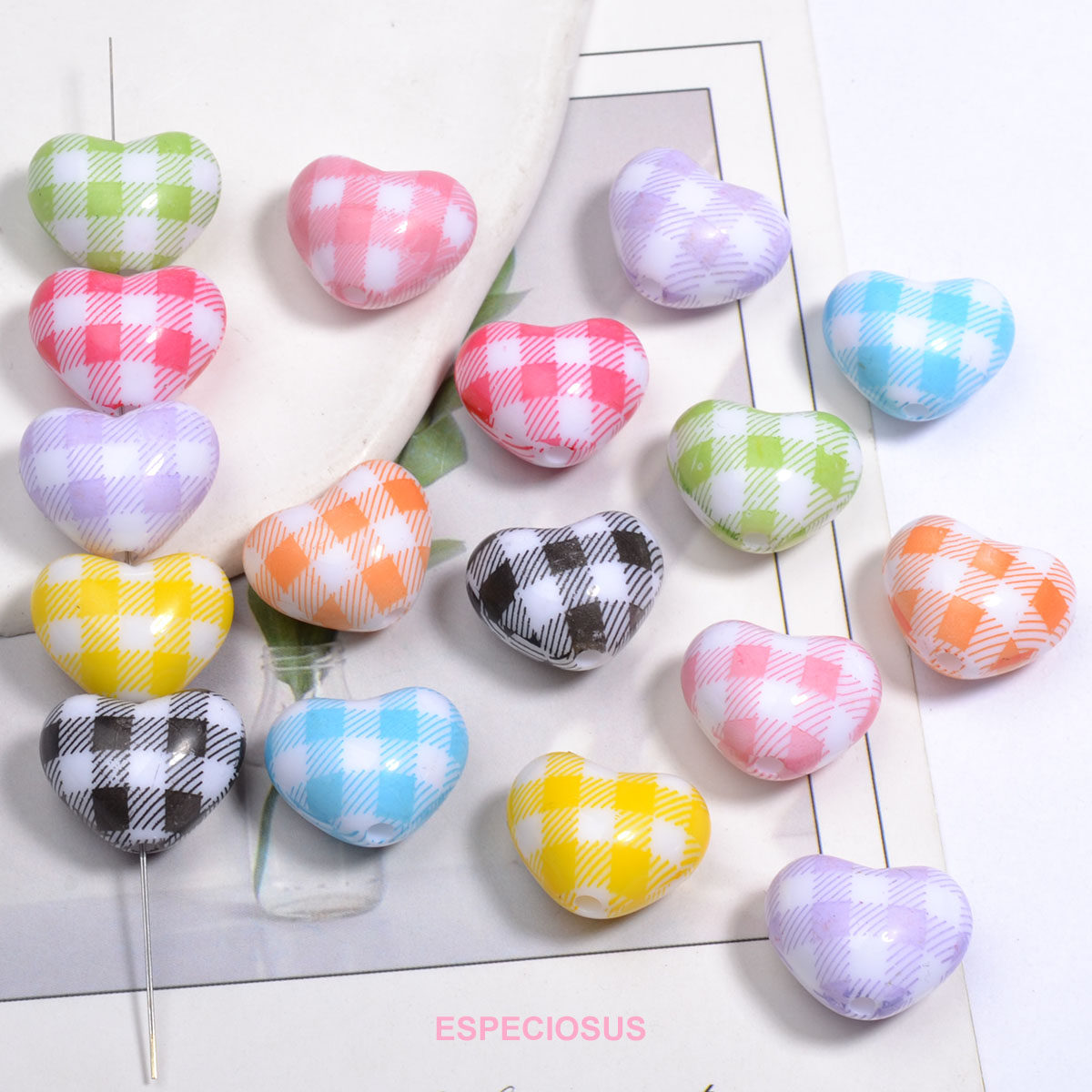 彩色格纹爱心立体珠子DIY手工饰品配件小清新布艺手机绳项链材料,饰品/流行首饰/时尚饰品新,其他DIY饰品配件,淘宝优惠券,粉丝福利购,淘宝优惠卷