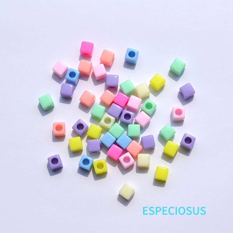 ESPECIOSUS亚克力方形彩色珠子