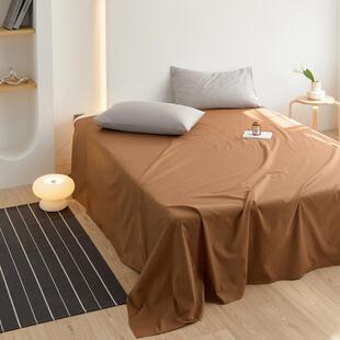 纯色床单单件纯棉100棉被套单品全棉床笠床罩床垫保护套枕套一对