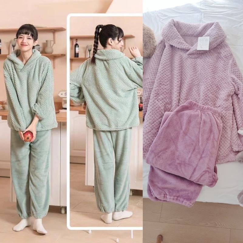 tutu冬女士睡衣珊瑚绒睡衣套装