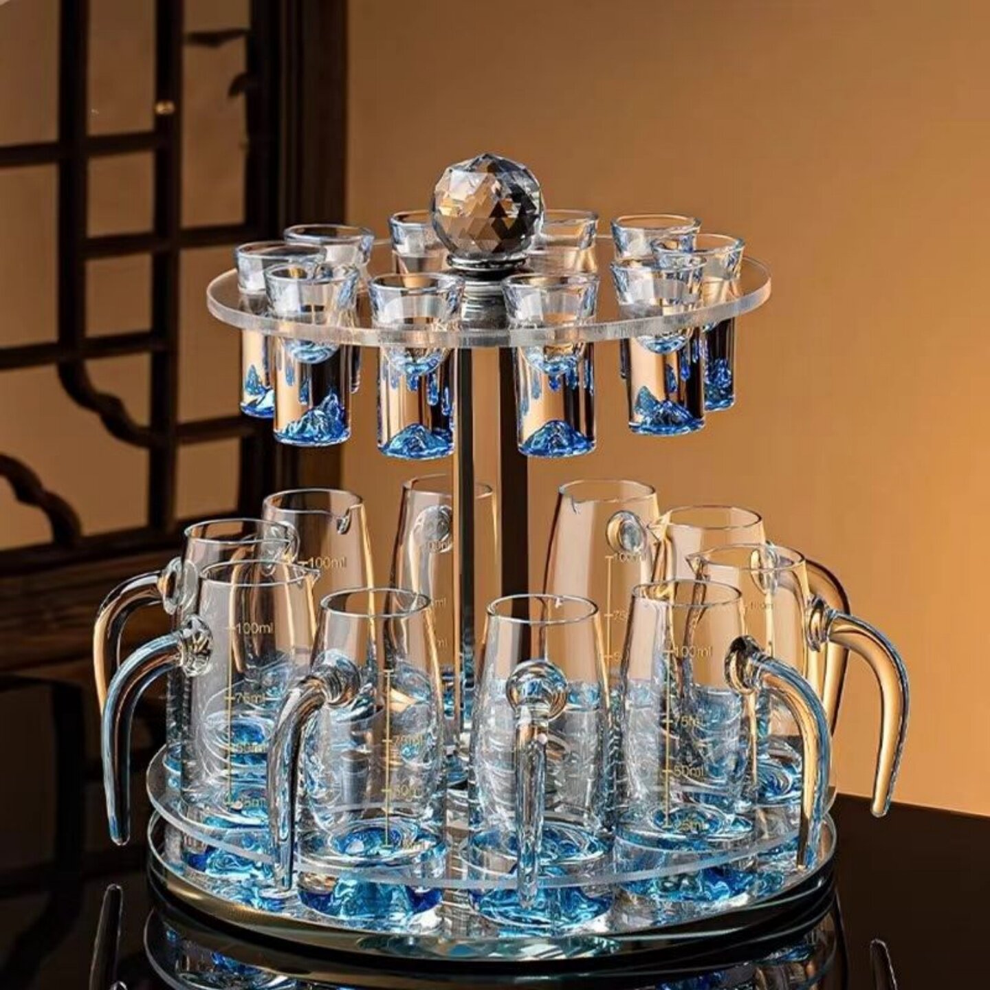 创意白酒杯套装家用高级感高档轻奢水晶一口杯高颜值酒具品酒杯