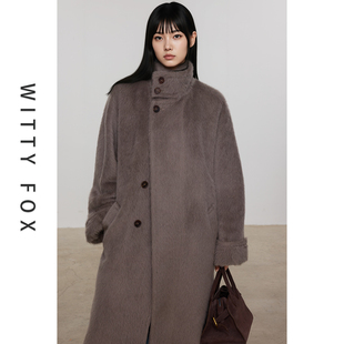 WITTYFOX王炸座山雕超长羊驼毛苏力经典 廓形大衣