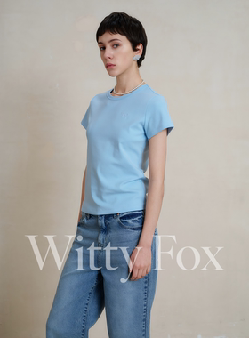 WITTYFOX十字交叠显瘦T恤女