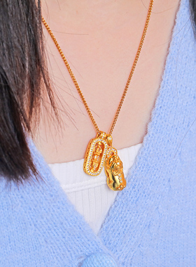 面小仙 金刚杵貔貅项链女