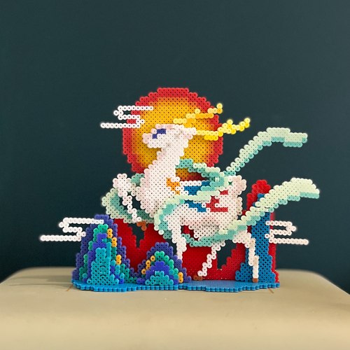 漫漫拼豆DIY材料包敦煌九色鹿