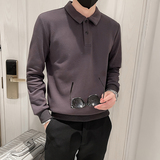 POLO衫男卫衣男士潮牌宽松美式长袖秋冬加绒加厚K5069-P55加绒65，男装卫衣，星座615（原A358-1）