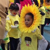 向日葵头套演出太阳花帽子幼儿园舞蹈花运动会方队入场方阵头饰花