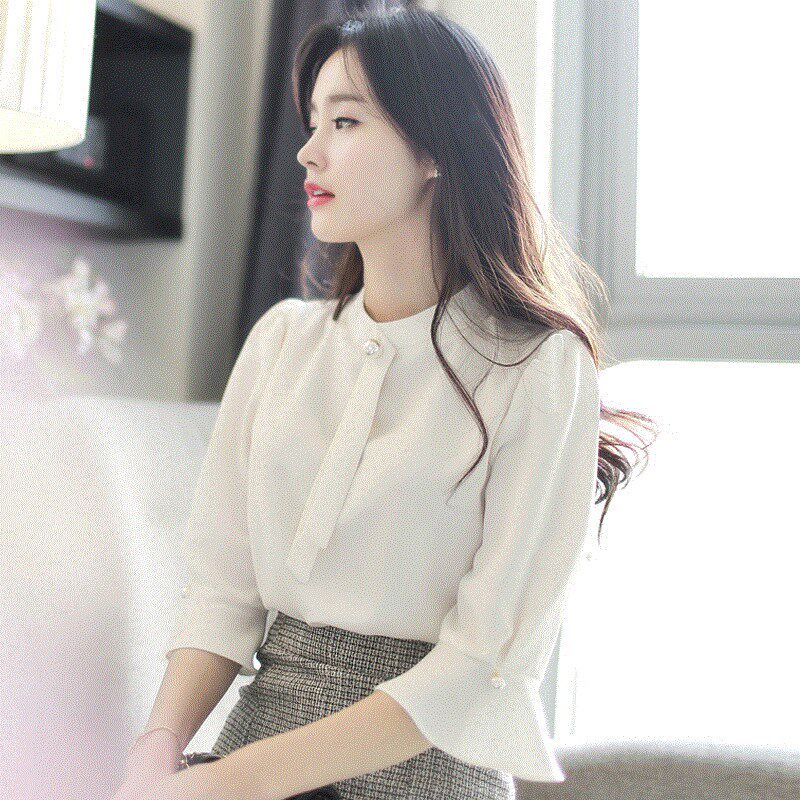 Women's summer 2018 Summer wear jacket summer Temperament lady Stand collar leisure time 18 shirt University Koreanin the Women's clothing/Boutique , Shirt  category - from Buy2taobao.com to provide professional Taobao agent buy service