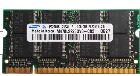 M470L2923DVO-CB3 三星 DDR 1GB PC2700S-25331 笔计本接口