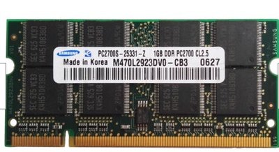 M470L2923DVO-CB3 三星 DDR 1GB PC2700S-25331 笔计本接口