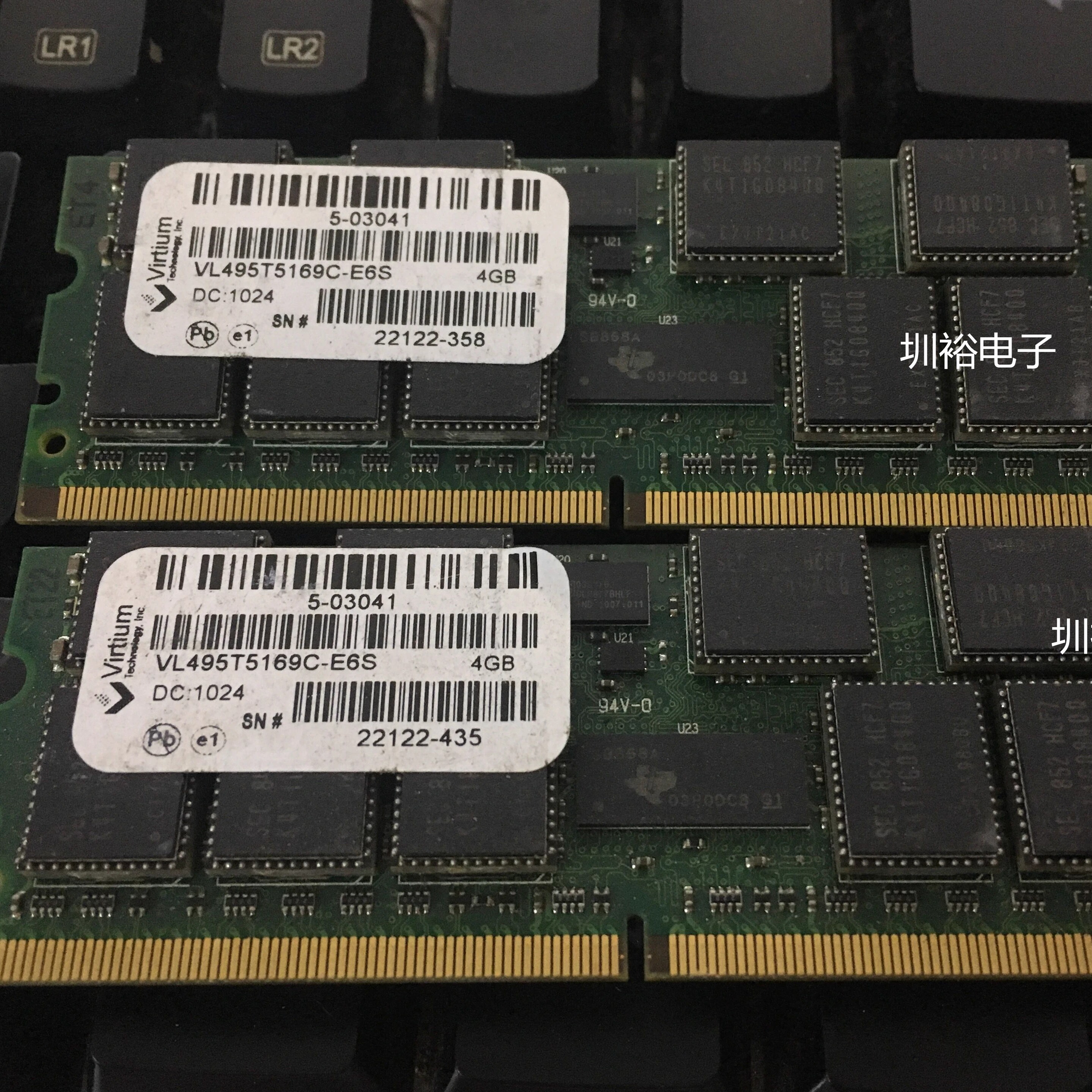 Virtium内存条 4G DDR2 ECC REG 244针 VL495T5169C-E6S 4GB