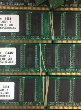 M368L6423FTN-CB3 三星 512MB PC2700U-25331-Z DDR 台式机内存条
