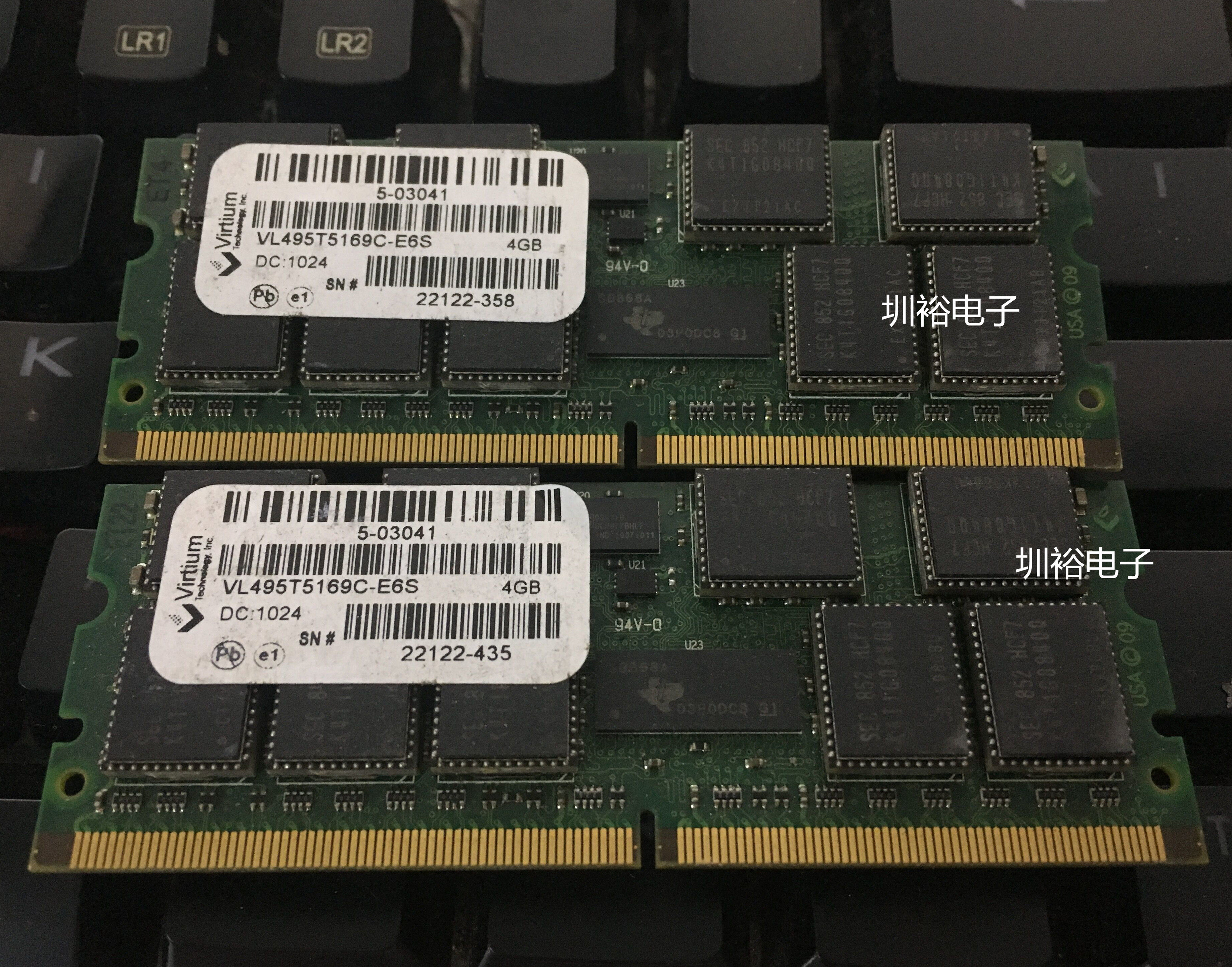 Virtium内存条 4G DDR2 ECC REG 244针 VL495T5169C-E6S 4GB