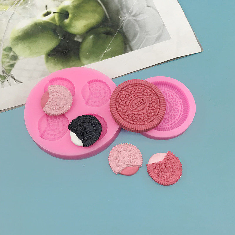 奥利奥模具硅胶捏捏火漆DIY 手工食品巧克力翻糖饼干模具蛋糕装饰