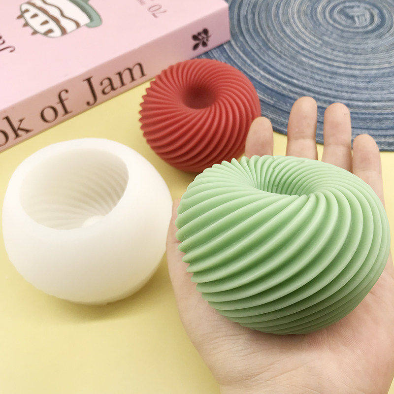 网红螺旋苹果布丁硅胶模具立体西点慕斯蛋糕制作食品级耐高温模具