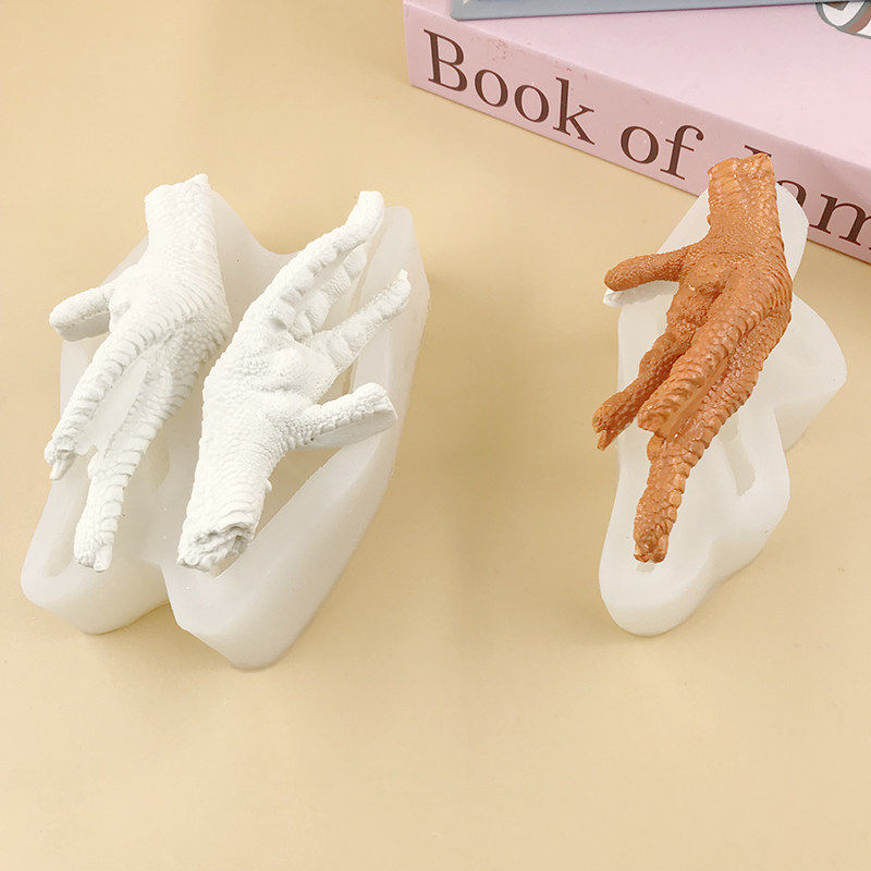 仿真素食鸡爪硅胶模具酒店冷盘造型diy自制皮冻食品级耐高温模具