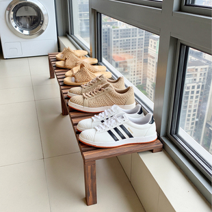 阳台绿植置物架窗台花架加宽延伸板实木多肉架子窗台面多肉置物架