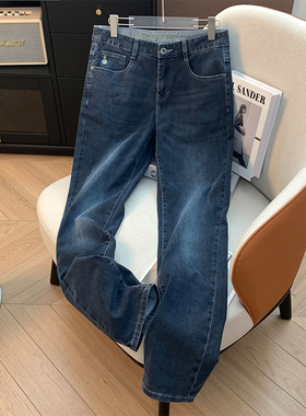 H标、余单！少量现货！ 春夏弹力直筒牛仔裤天丝凉感透气中腰长裤