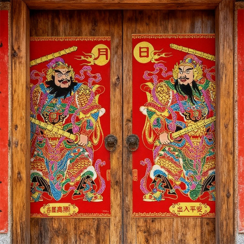 2026马年绒布门神贴大门防水门贴新年春节单门尉迟恭秦叔关羽张飞,节庆用品/礼品,门神,淘宝优惠券,粉丝福利购,淘宝优惠卷