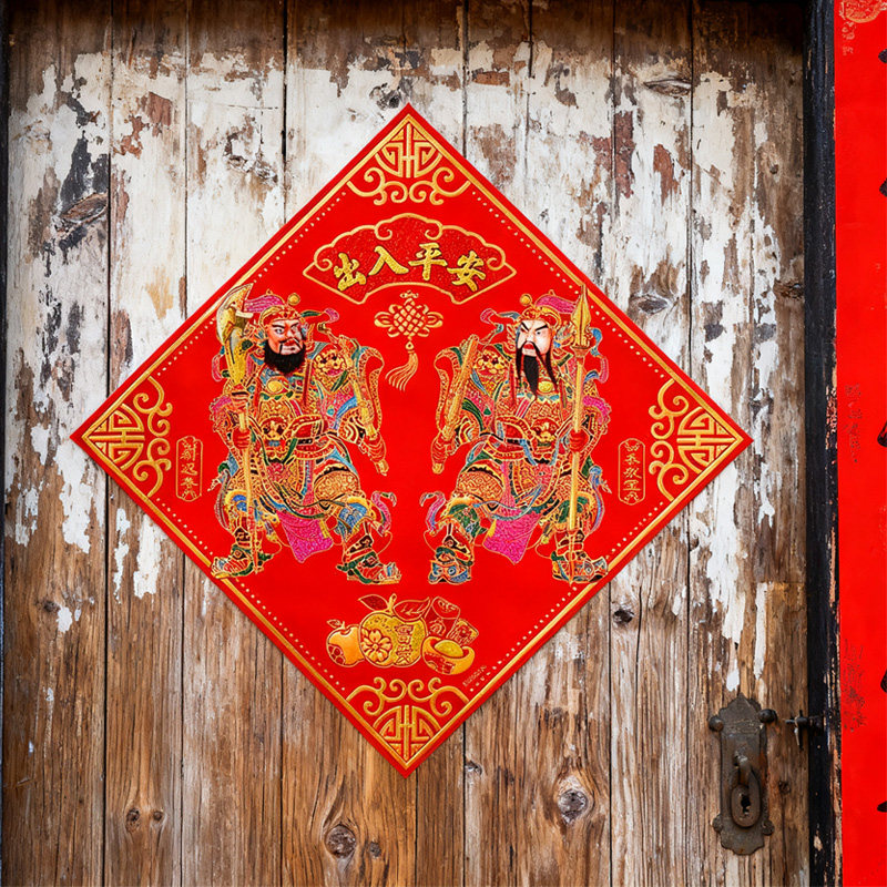镇宅门神2025新款春节乔迁绒布年画关羽张飞秦叔宝尉迟恭家用门贴,节庆用品/礼品,福字/窗花/窗贴,淘宝优惠券,粉丝福利购,淘宝优惠卷
