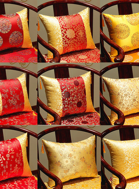 新中式抱枕套子中国风棉麻45x45沙发靠枕客厅床头靠垫大腰枕含芯