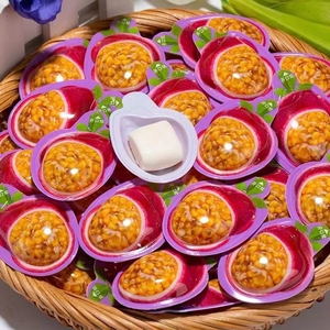 3D立体草莓糖椰子糖榴莲糖网红创意糖果特浓奶糖软糖招待儿童零食