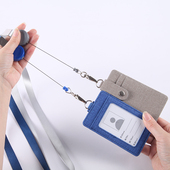 热销工作证件胸牌学生校园门禁公交饭多卡套伸缩易拉扣挂绳可定制