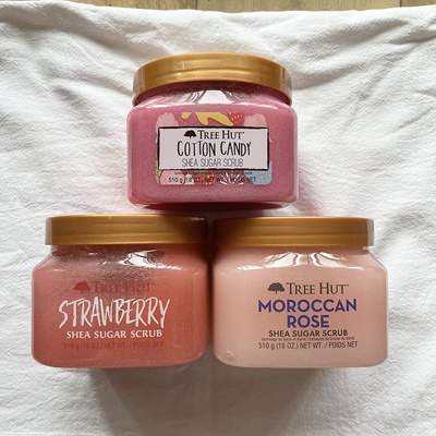新味道！美国Tree hut身体清洁磨砂膏西瓜草莓菠萝510g