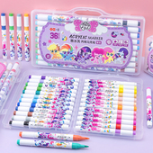 一正小马宝莉易水洗丙烯马克笔软头儿童美术画画用高颜值水彩笔