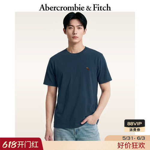 AF经典小麋鹿图案情侣重磅棉质短袖T恤上衣26春夏男装124-6003
