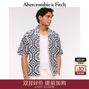 25夏季 T恤120 新款 复古海滩度假风复古镂空短袖 5089 美式 AF男装