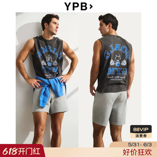 AF旗下YPB美式健身图案无袖背心运动T恤上衣26春夏男装118-6036