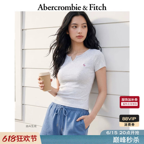 AF经典小麋鹿图案短袖打底T恤