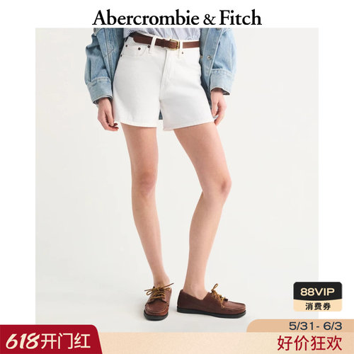 AF高腰水洗牛仔裤短裤