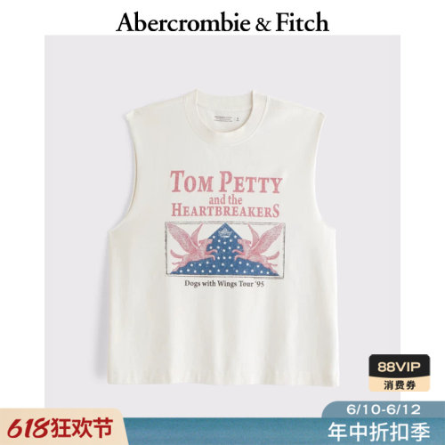 AF美式复古经典棉质无袖背心T恤