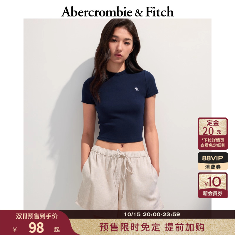 【先加购 15号预售】AF经典小麋鹿图案女装25夏短袖T恤139-5272
